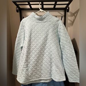 Orvis Sky Blue Quilted Pullover, Size XL